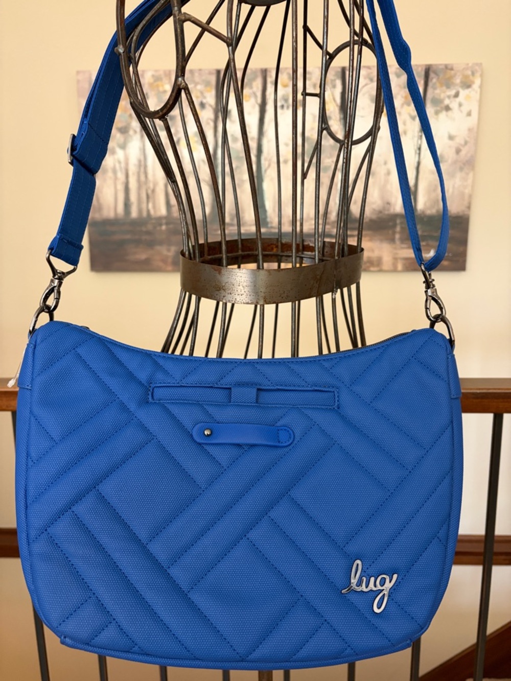 NEW Lug Harmony Matte Luxe VL Messenger Bag Sapphire Blue Cobolt